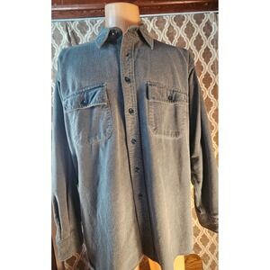 L.L Bean Chamois Cloth Shirt  Green Size XL